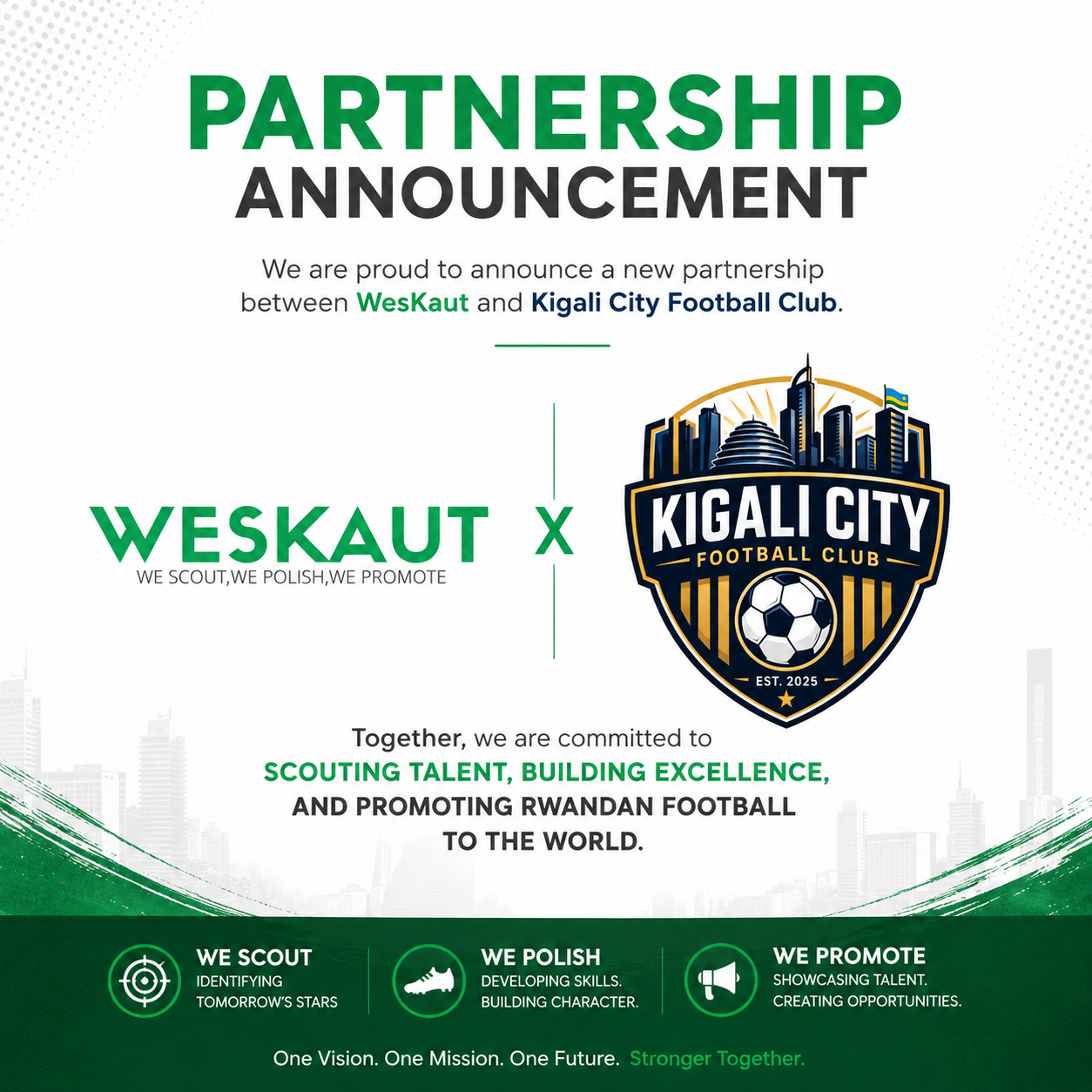 Weskaut x Kigali City FC Partnership Announcement